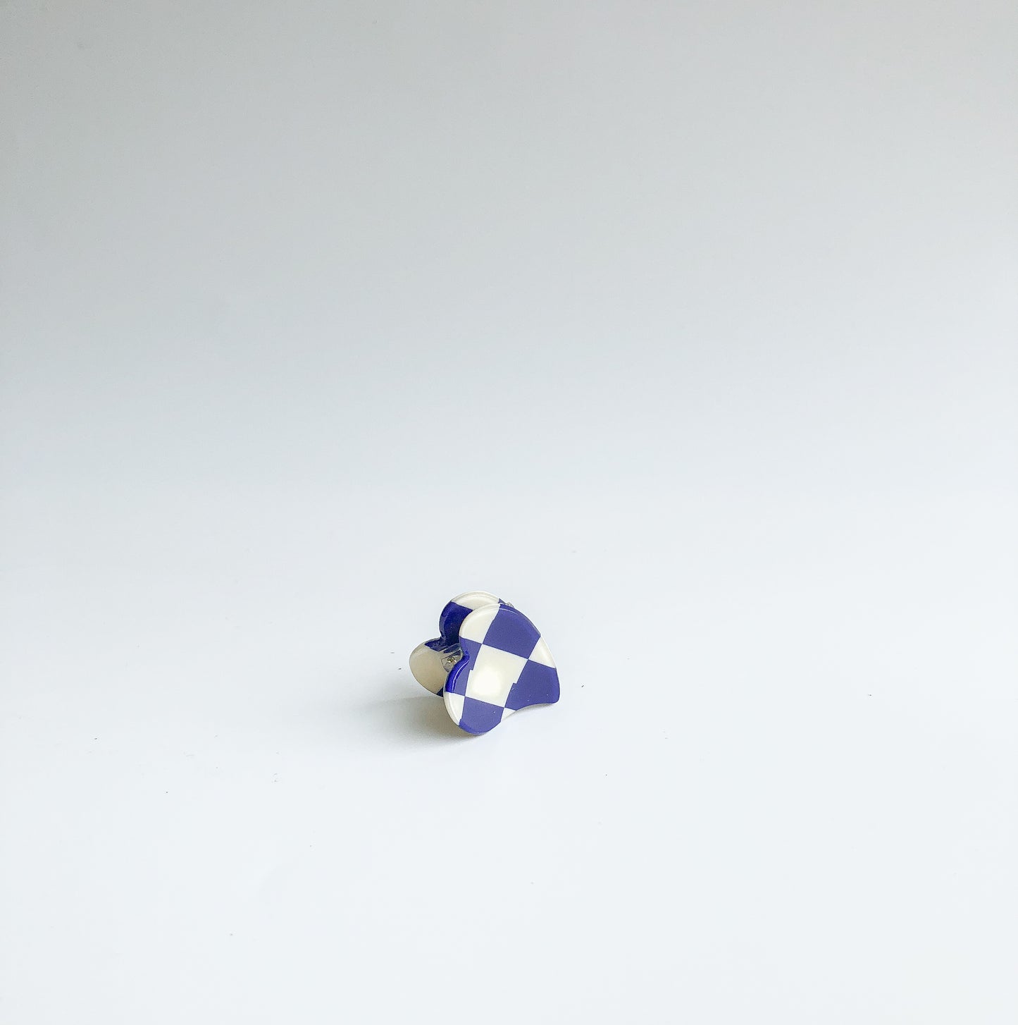 Checkered Heart Mini Clip by Veronique