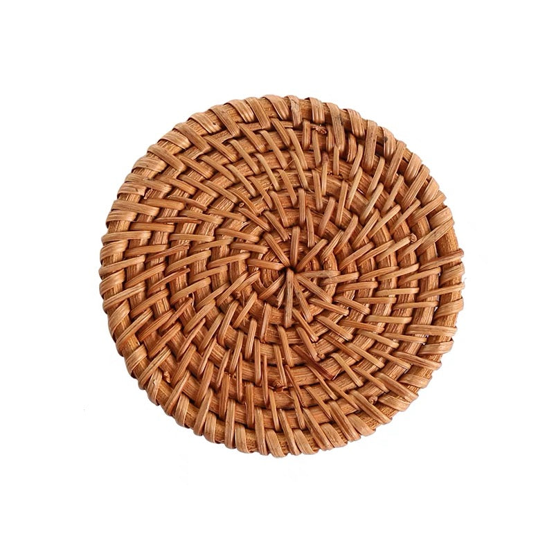 Handwoven Rattan Coasters (8CM) by PROSE Tabletop