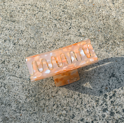 Navy Terrazzo Hair Claw by Veronique