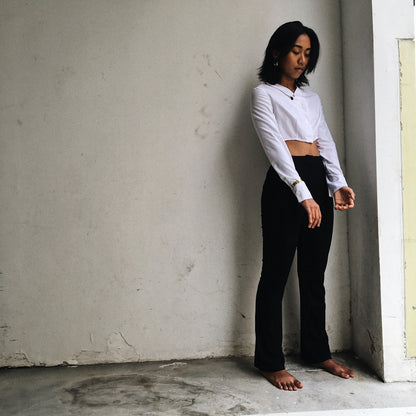 Criss-cross Drawstring Shirt #57A