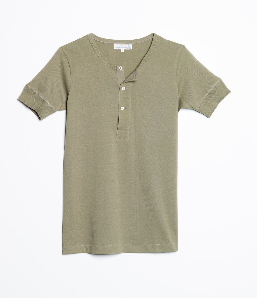 207 HENLEY 1/4 SLEEVE T-SHIRT by MERZ B SCHWANEN