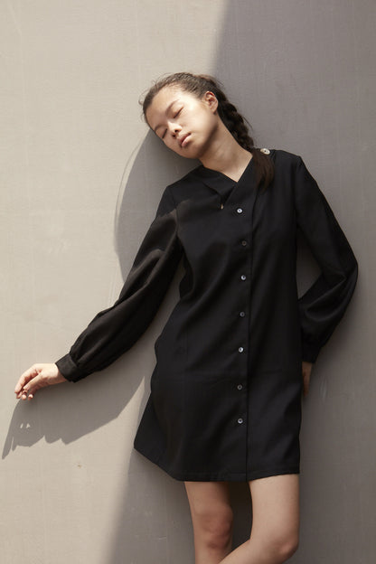 Criss-cross Shirtdress in Summer Suiting #67 - Emporium of the Modern Man
 - 1