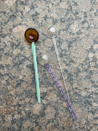 Handmade Candy Glass Spoons by PROSE Tabletop