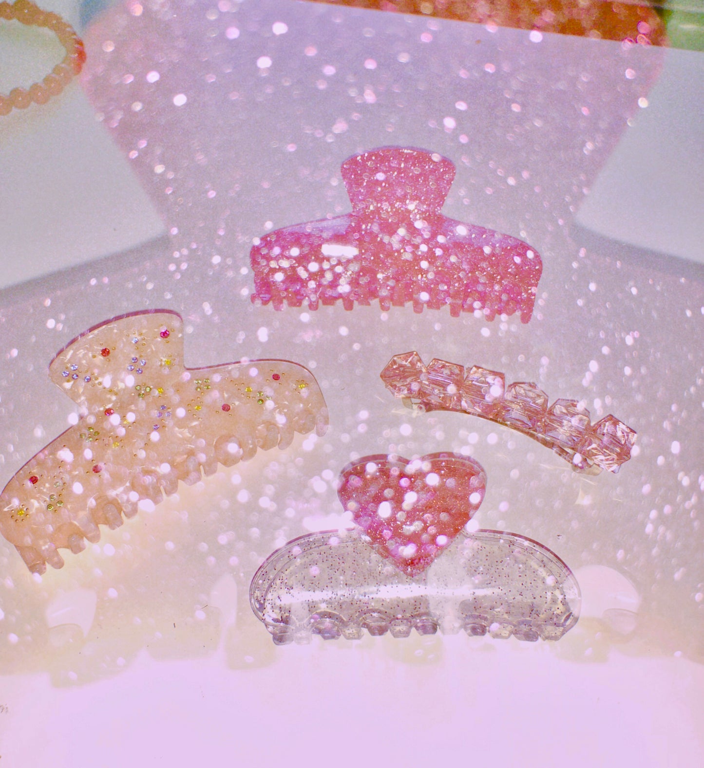 Rose Quartz Hair Clasp by Veronique