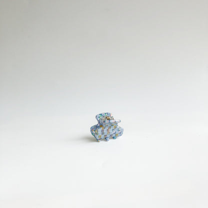 Azul Checkered Hair Claw  by Veronique