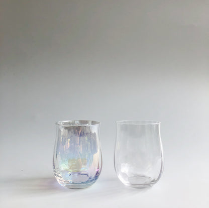 Iridescent Ripple Water Glass by PROSE Tabletop