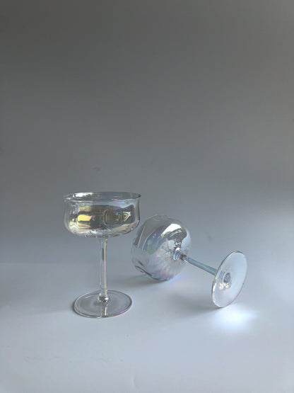 Iridescent Ripple Parfait Glass by PROSE Tabletop