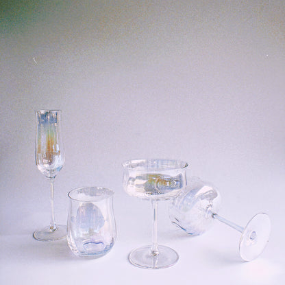 Iridescent Ripple Parfait Glass by PROSE Tabletop