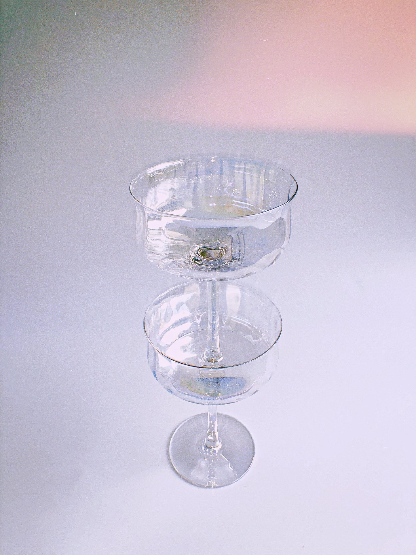 Iridescent Ripple Parfait Glass by PROSE Tabletop