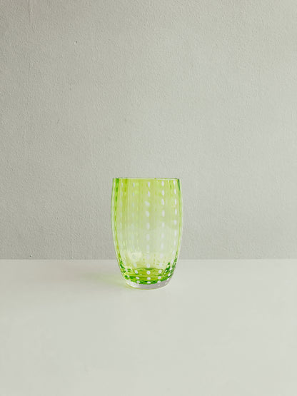 Handmade Watermelon Glasses in Lime by PROSE Tabletop