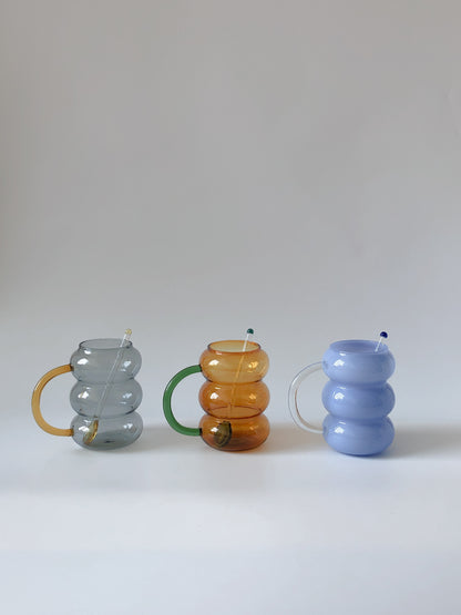Blue Caterpillar Contrast Mug by PROSE Tabletop