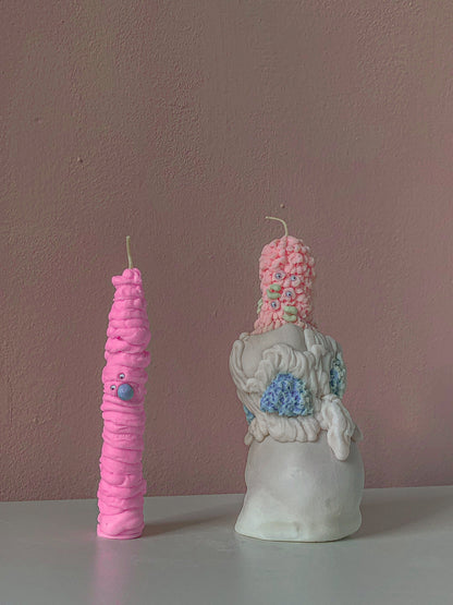 Pink Monster Candle by nag.19