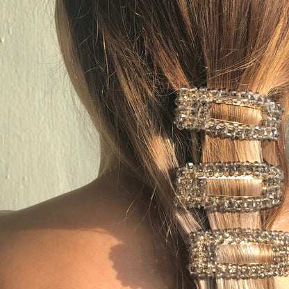 Quartzy Hair Barrettes by Veronique