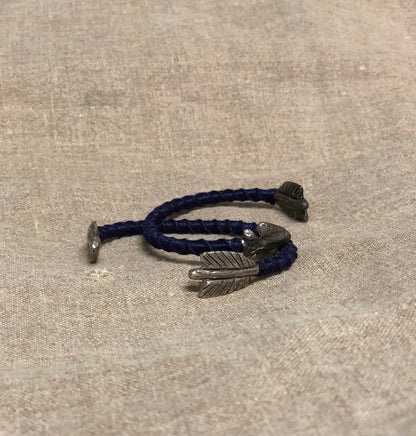 WRAPPED ARROWHEAD CUFF (Navy) by George Frost