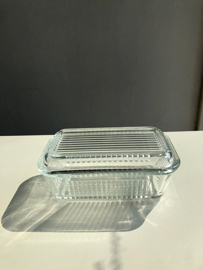 Ripple Glass Butter Dish by PROSE Tabletop