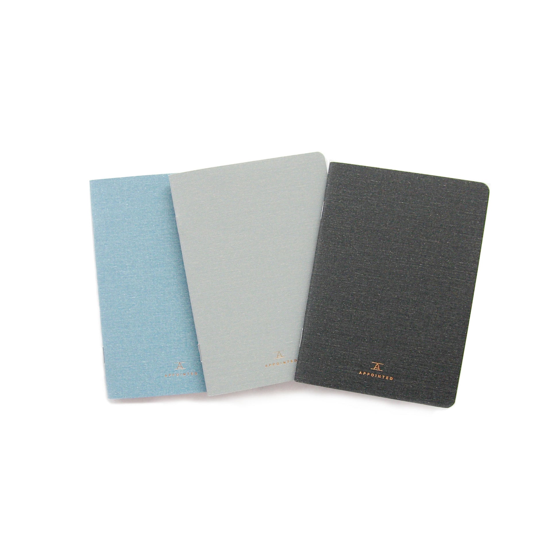 Linen Jotters|Grid - set of 3 - Emporium of the Modern Man
 - 1