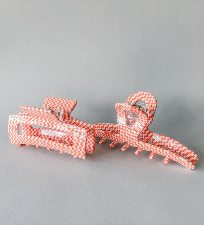 Retro Checkered Hair Claw by Veronique