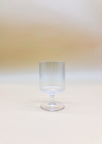 Vintage Style Ripple Goblet  by PROSE Tabletop