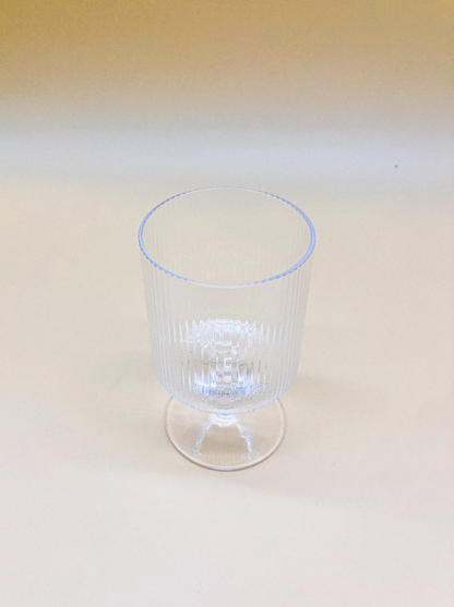 Vintage Style Ripple Goblet  by PROSE Tabletop