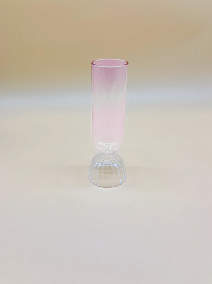Handblown Pink Champagne Glass by PROSE Tabletop