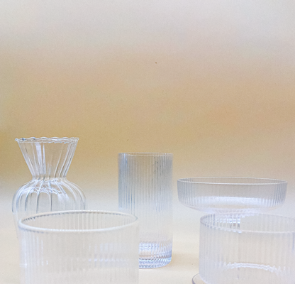 Vintage Style Ripple Water Glass by PROSE Tabletop
