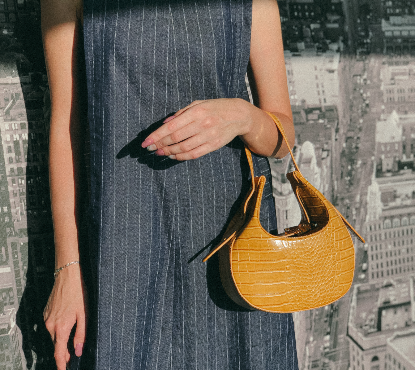 Utility Apron Dress in Denim by Ultramarine Studio