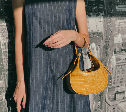 Utility Apron Dress in Denim by Ultramarine Studio