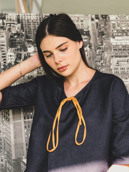Kimono Denim Jacket by Ultramarine Studio