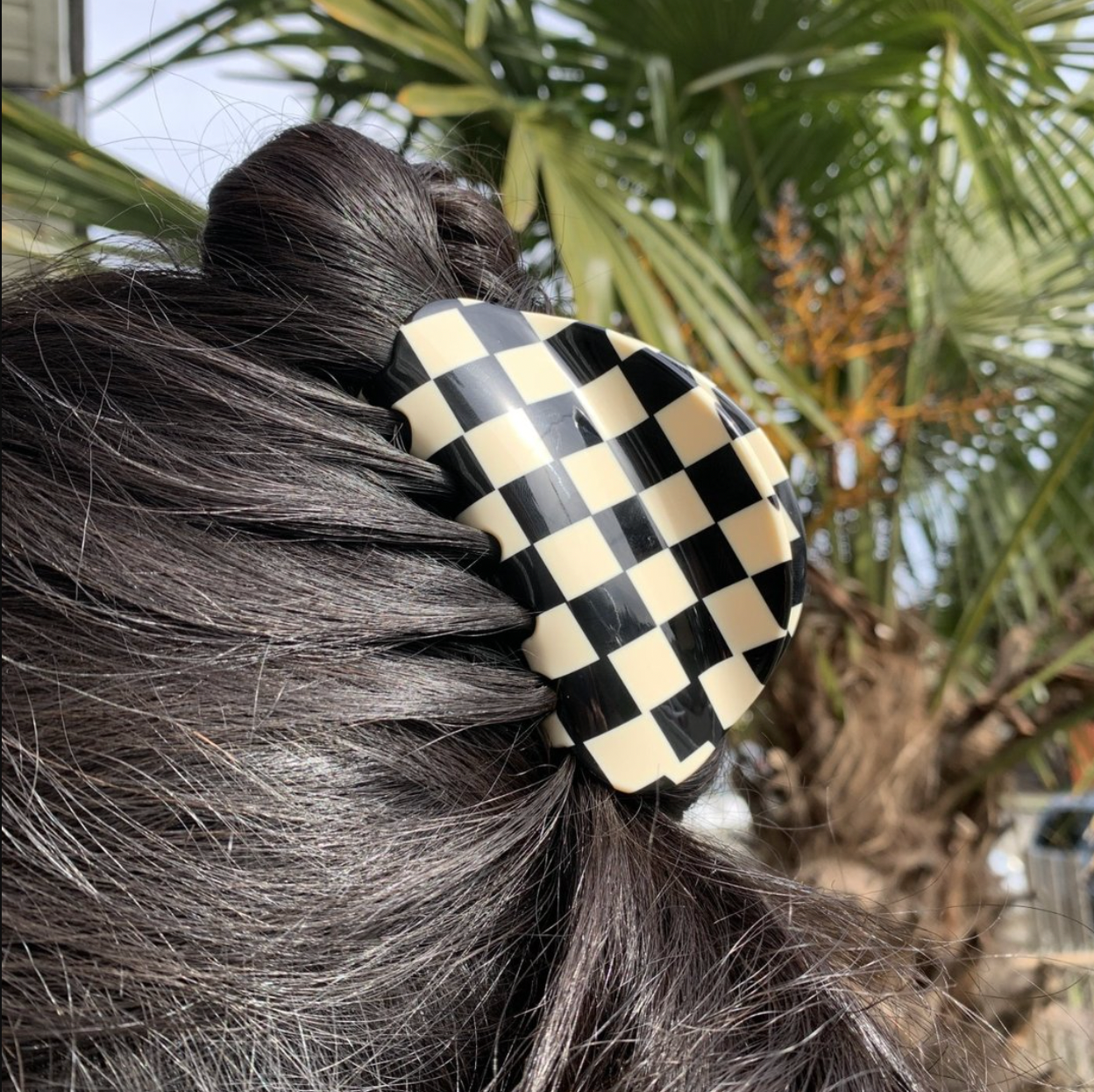 Black Chessboard Hair Claws  by Veronique