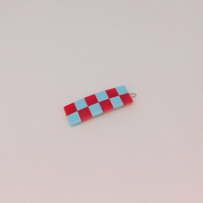 Contrast Chessboard Hair Slides  by Veronique