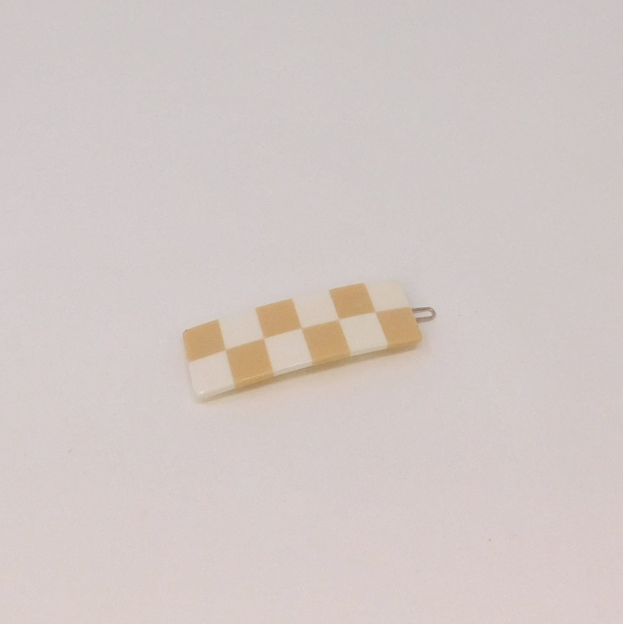 Brown Chessboard Hair Claws  by Veronique