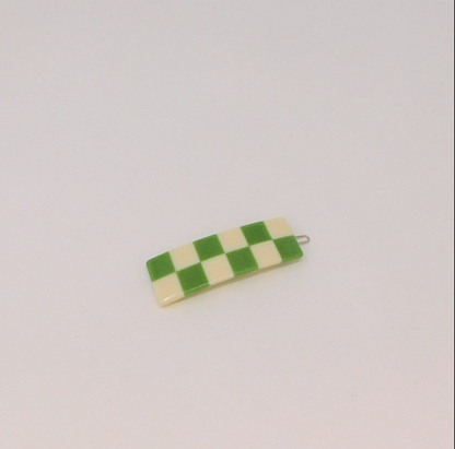 Brown Chessboard Hair Claws  by Veronique