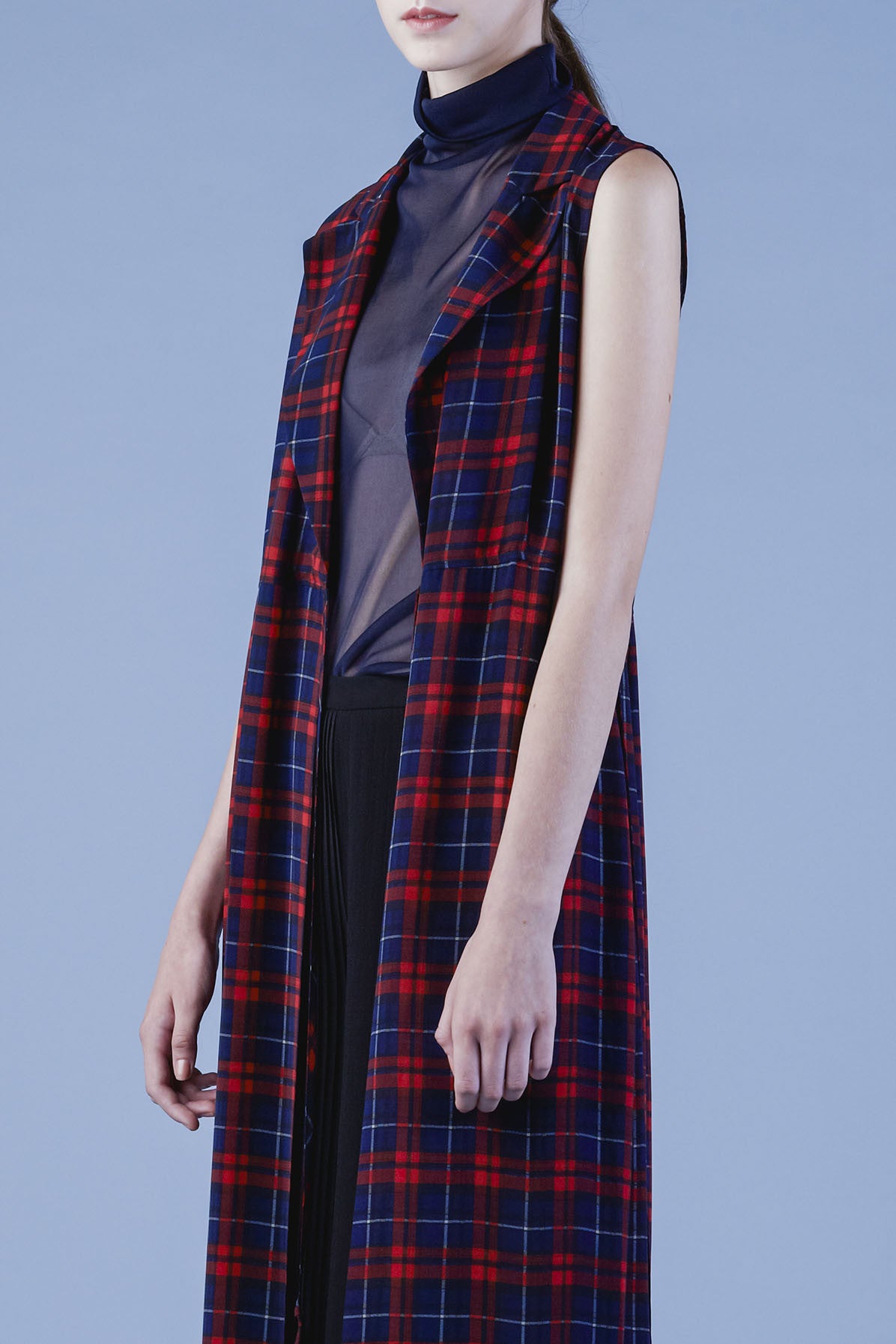 Chiffon Tailored Maxi Vest #14c - Emporium of the Modern Man
 - 3