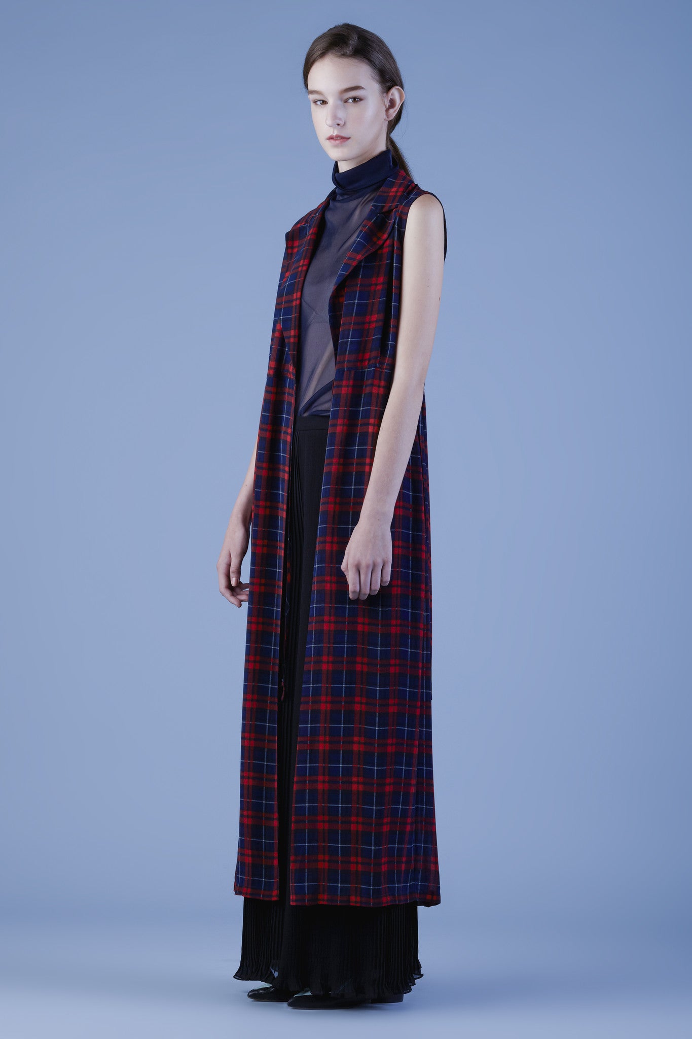 Chiffon Tailored Maxi Vest #14c - Emporium of the Modern Man
 - 1