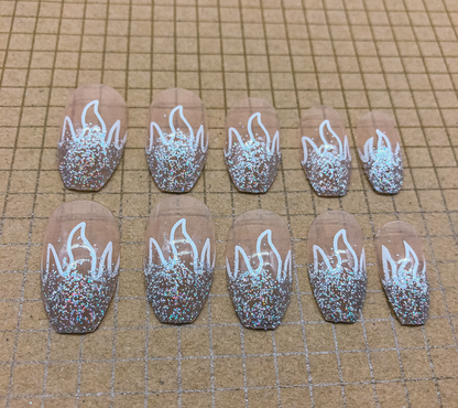 White Fang Press On Nails (Custom) by Veronique