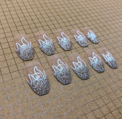 White Fang Press On Nails (Custom) by Veronique