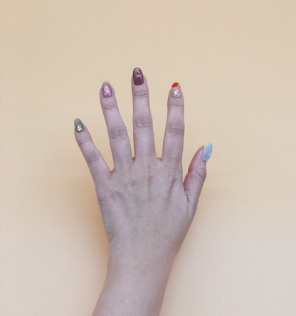 Cherry Blossom Press On Nails (Custom) by Veronique