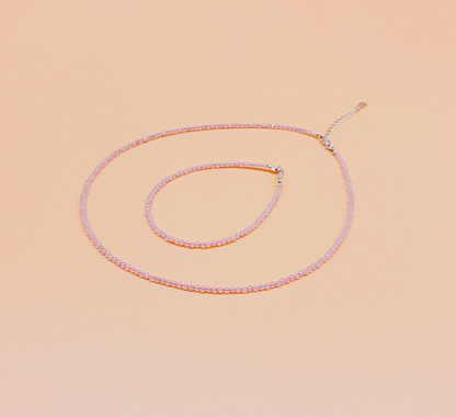 Rose Quartz Jewelry Set by Veronique