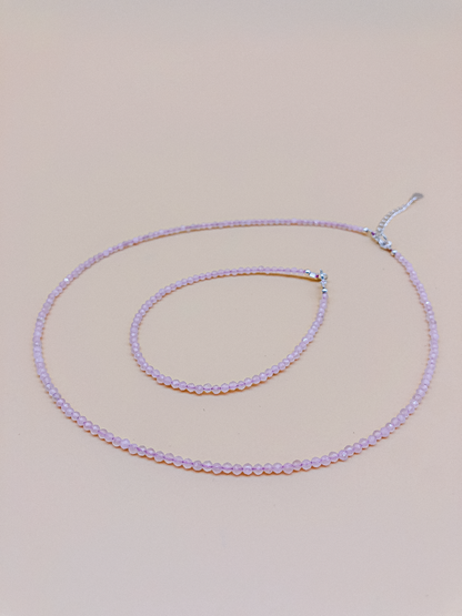 Rose Quartz Jewelry Set by Veronique