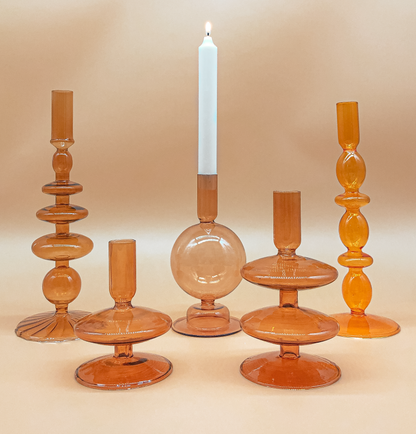 Vintage Tangerine Candle Holder by PROSE Tabletop