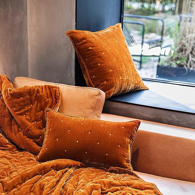 Velvet Blanket in Mustard by PROSE Décor