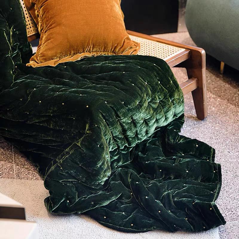 Velvet Blanket in Forest by PROSE Décor