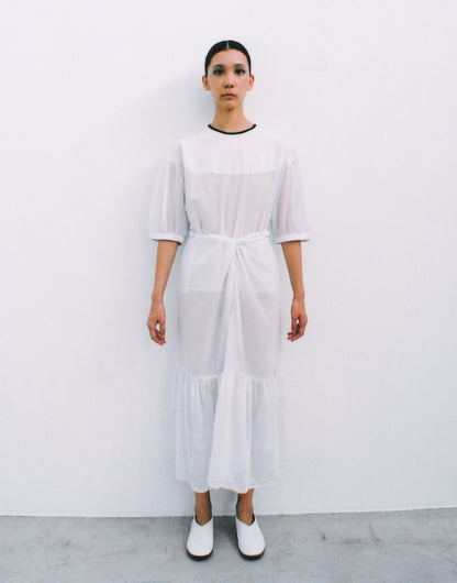 Cotton Silk Round Sleeved Dress by Cosmic Wonder