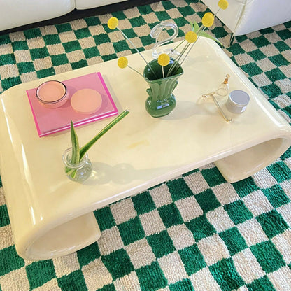 Velvet Square Cushion in Green by PROSE Tabletop